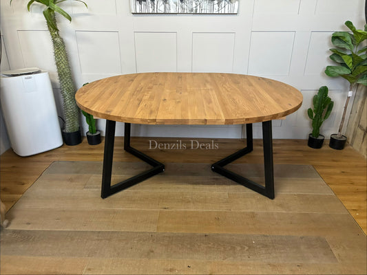 John Lewis Calia 4-6 Seater Round Extending Dining Table, Solid Oak RRP £949