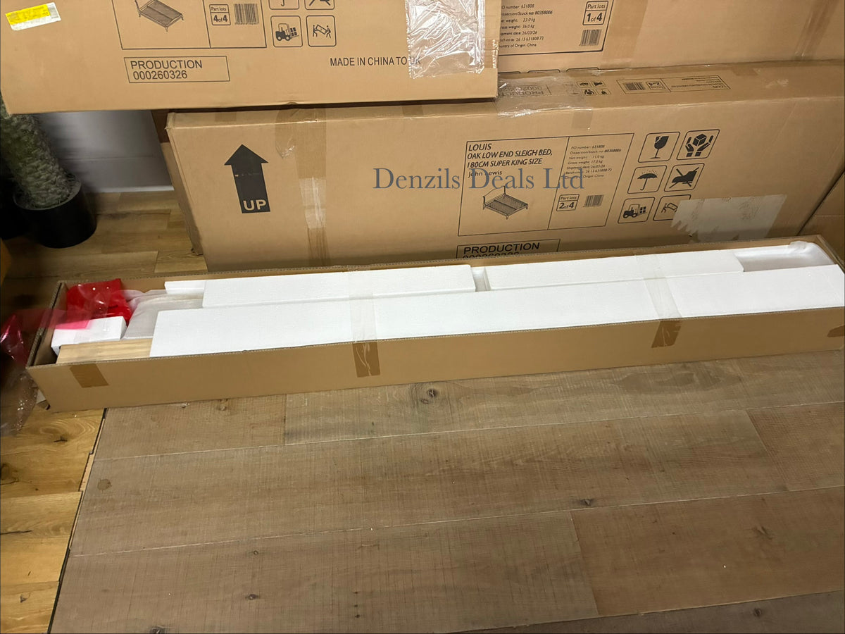John Lewis Louis Low End Sleigh Bed Frame, Super King Size, Oak RRP £1499