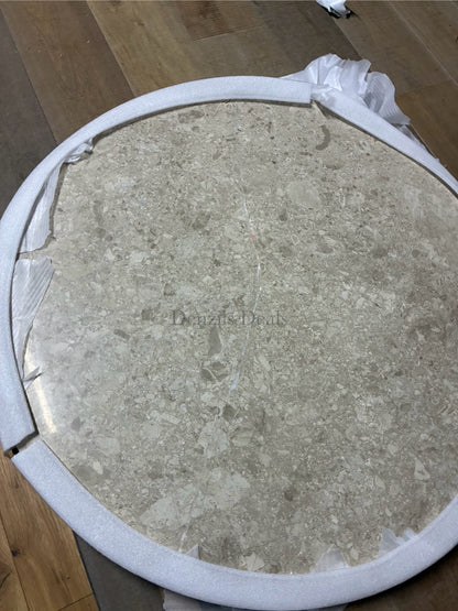 John Lewis Ritz Marble Dining Table, Brown