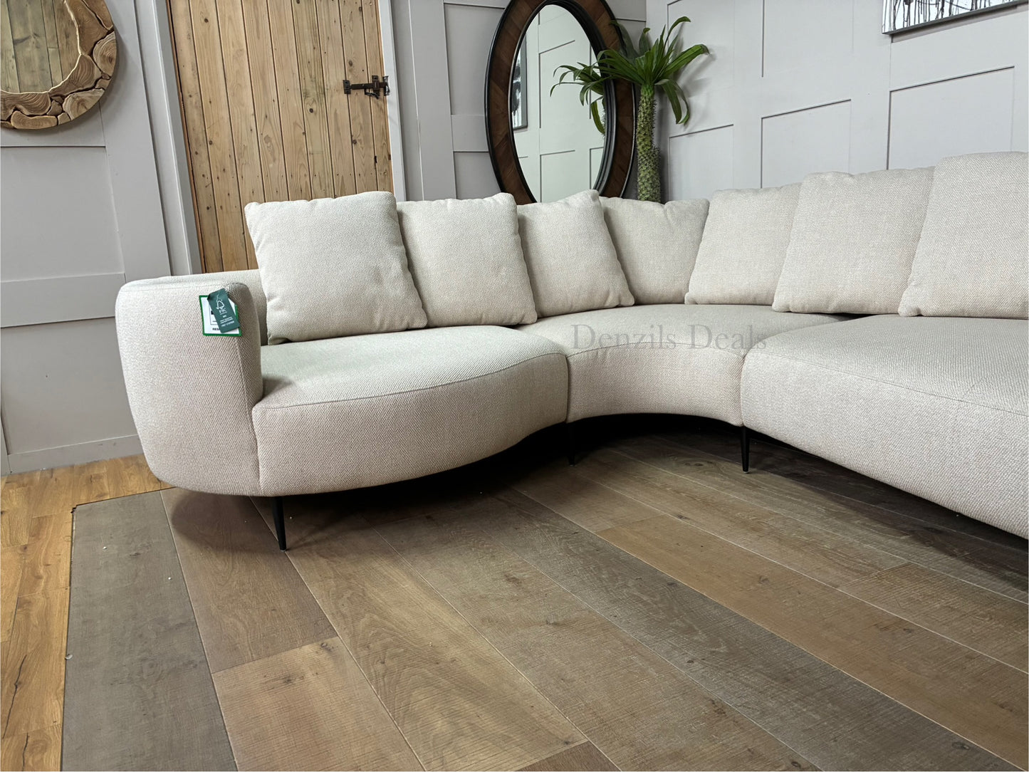 John Lewis Lozenge LHF Corner Sofa In Twisted Boucle Putty Rrp £2929