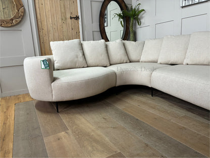 John Lewis Lozenge LHF Corner Sofa In Twisted Boucle Putty Rrp £2929