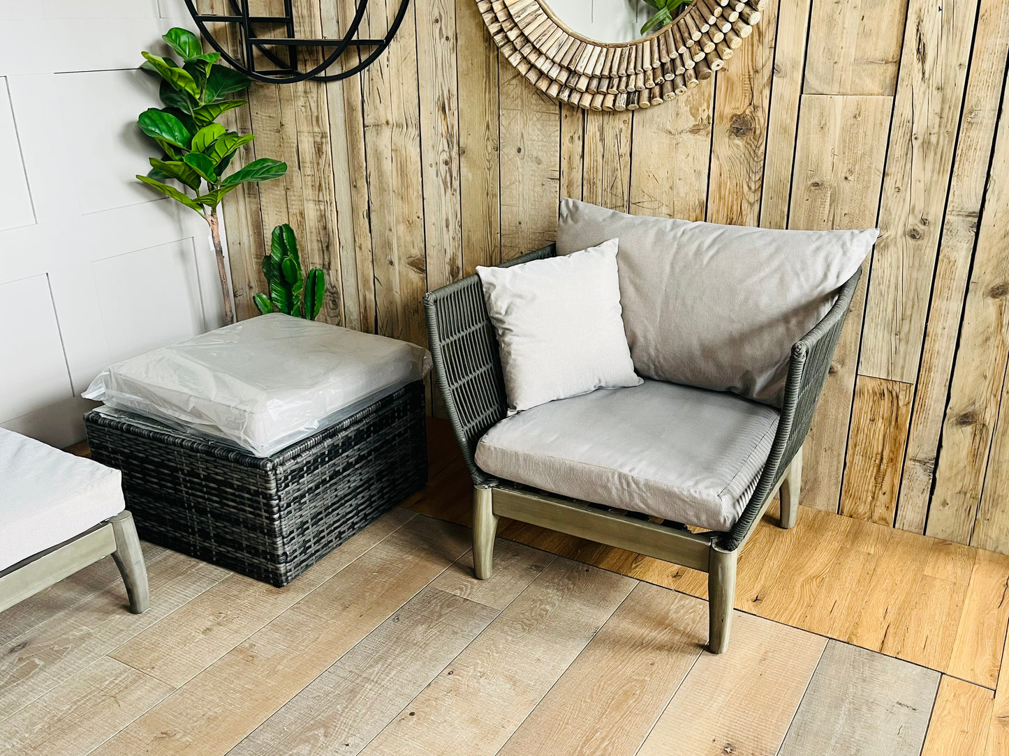 John Lewis & Partners Ariel Garden Chaise Lounging Chair And Arm Chair