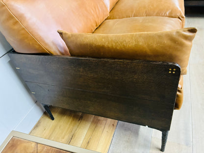 Bradlee 2.5 Seater Leather/oak Sofas Rrp £5000