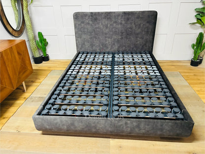 TEMPUR® Arc™ Adjustable Disc Upholstered Bed King Size Dark Grey R54/58'