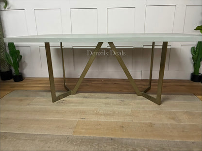West Elm Tower Dining Table - Concrete RRP £999