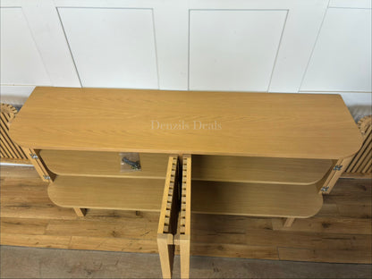 John Lewis Slatted TV Stand Sideboard for TVs up to 60", Oak Rrp £749