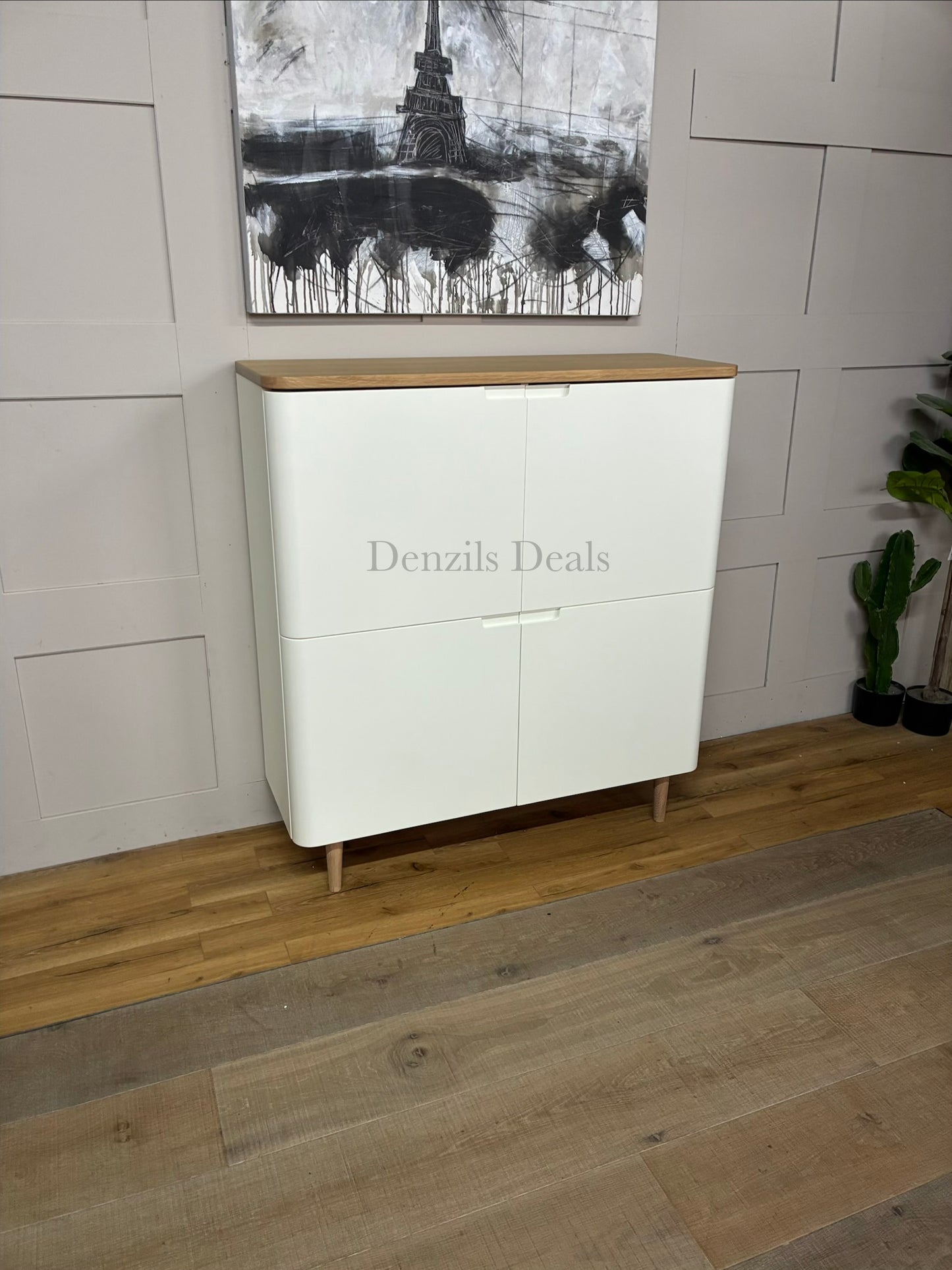 John Lewis Ebbe Gehl for John Lewis Mira Storage Cabinet, White/Oak RRP £750