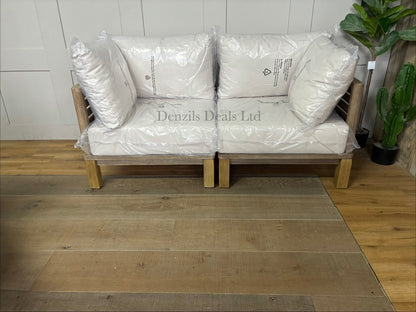 John Lewis Coast Eucalyptus Wood Garden corner unit chairs RRP 897