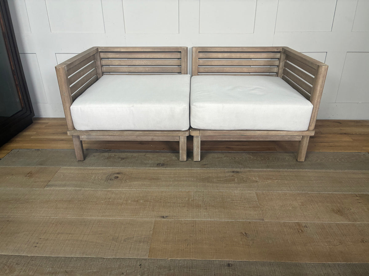 John Lewis Coast Eucalyptus Wood Garden Corner Unit Chairs Wood Rrp £598