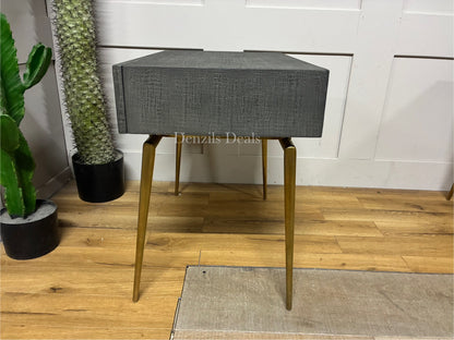 D.I. DESIGNS Greyshott Bedside Table Grey R16