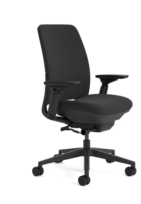 Steelcase Amia Ergonomic Office Chair, Black Fabric - Build Date 02 & 24 June 25