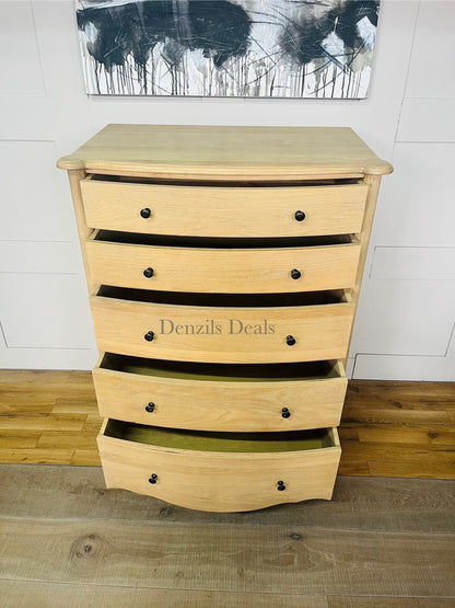 John Lewis Louis 5 Drawer Chest, Oak Rep £899