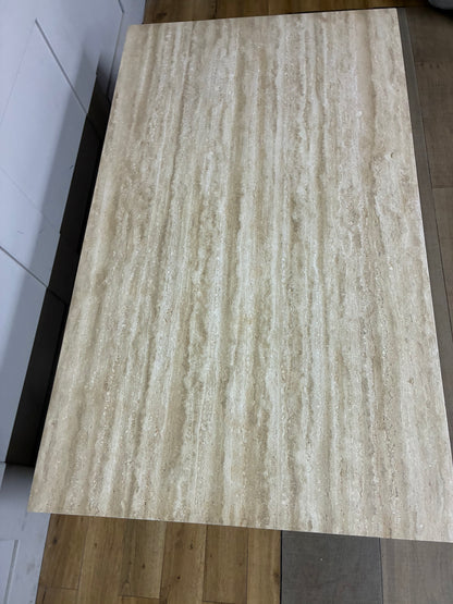 Pottery Barn Travertine Coffee Table, Fog Rrp £999 R2