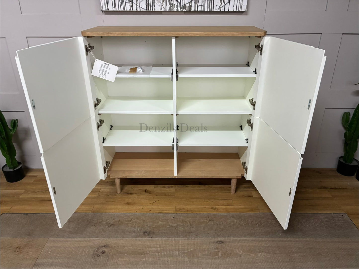 John Lewis Ebbe Gehl for John Lewis Mira Storage Cabinet, White/Oak RRP £750