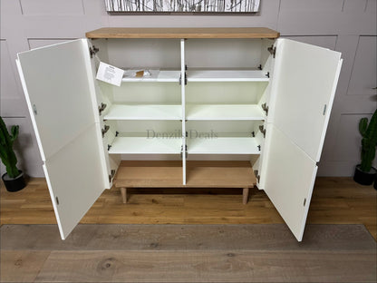 John Lewis Ebbe Gehl for John Lewis Mira Storage Cabinet, White/Oak RRP £750