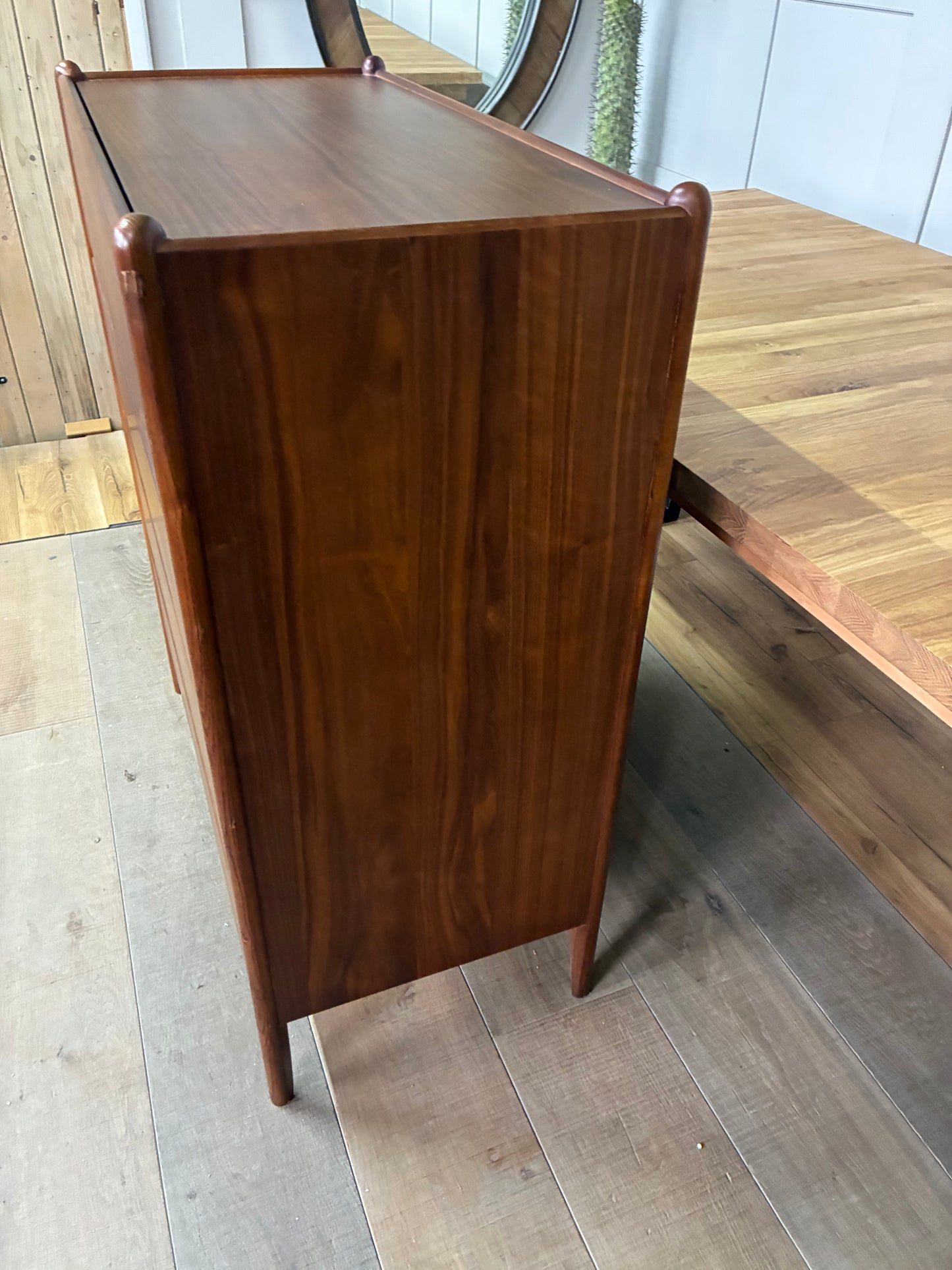 John Lewis Scandi 5 Drawer Wood Chest, Walnut Finish RRrp £649