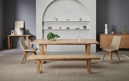 nick scali Blox Dining Table Australian Oak with Geometric Legs  #2