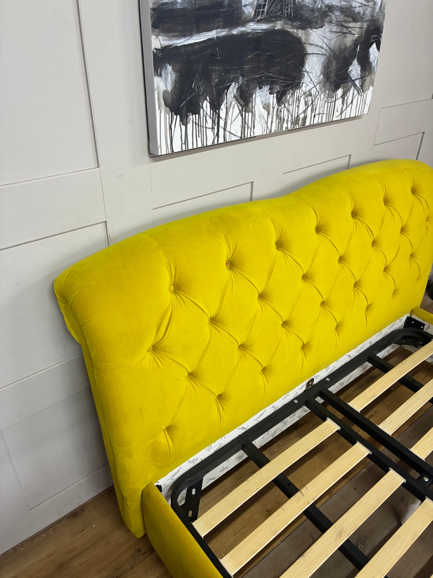 Windsor King Size Bed Frame, Joules At DFS Mustard Rrp £1149 R40
