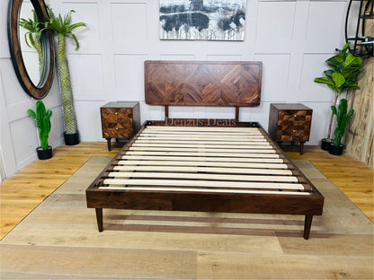 Swoon John Lewis + Swoon Franklin Bed Frame, Double Size, Dark Brown Rrp£799 R22