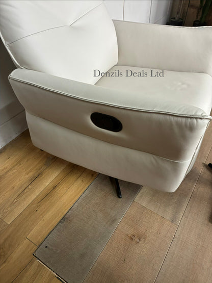 John Lewis Relaxed Recliner Armchair & Footstool, Leather Rrp £949