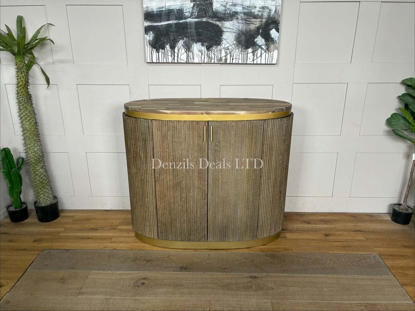 Astley Oval Home Bar Cabinet Rrp £1499 F2