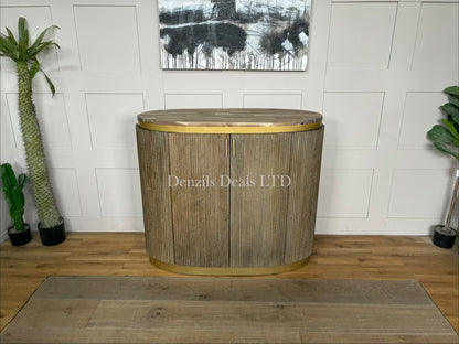 Astley Oval Home Bar Cabinet Rrp £1499 F2