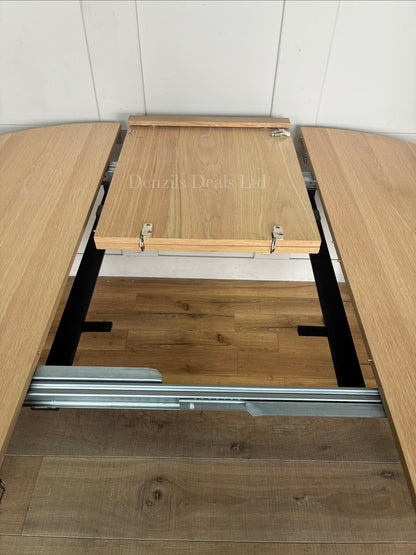 John Lewis Mira II Extending Round Dining Table, Oak RRP £749