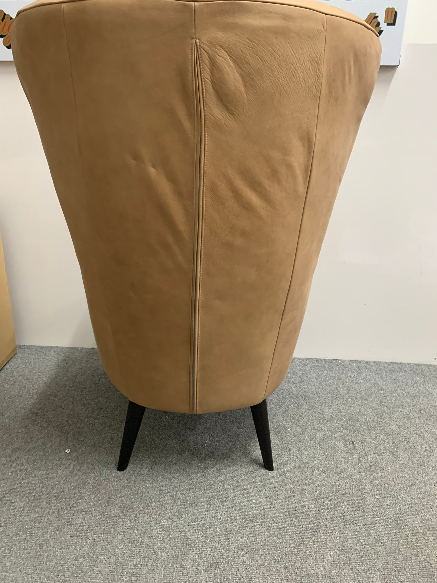 Bodil accent armchair, tan leather by MADE.COM.
