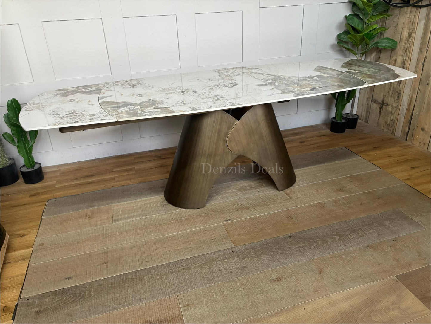 Gallery Direct Bresso Bronze Extending Dining Table Rrp ££1259