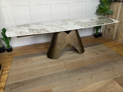 Gallery Direct Bresso Bronze Extending Dining Table Rrp ££1259