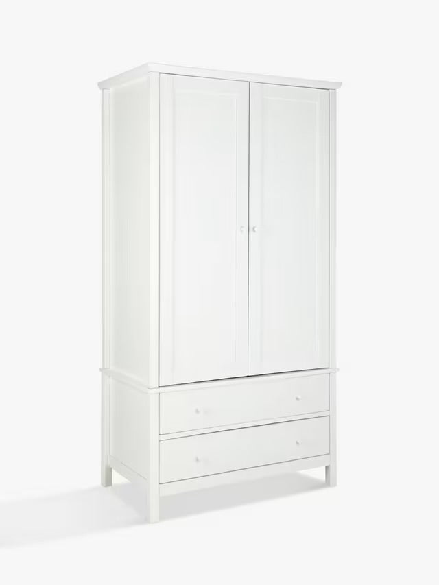 John Lewis Wilton 2 Door Wardrobe, white R8