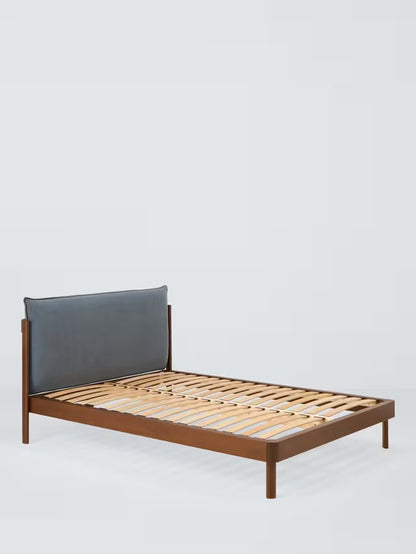 John Lewis Pillow Bed Frame, King Size, Blue Denim Rrp £639 R36