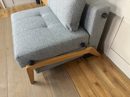 Innovation Living Cubed 90 Armchair Bed, Twist Granite Rrp £1199 R50