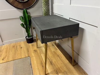 D.I. DESIGNS Greyshott Bedside Table Grey R16