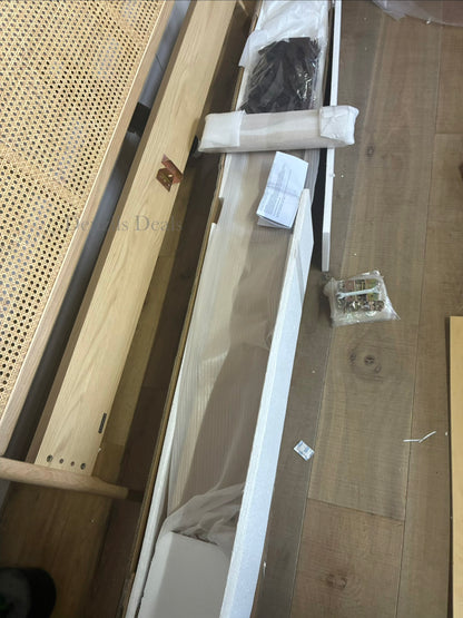 John Lewis King Size Rattan Bed Frame In Natural R55