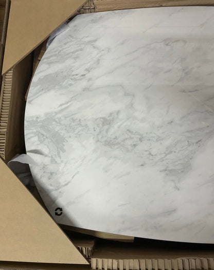 DFS Lille White Ceramic Marble Effect  Extending Dining Table RRP £999 R64