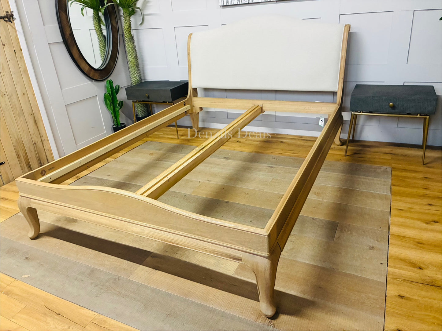 John Lewis Louis Low End Sleigh Bed Frame,  King Size, Oak R55