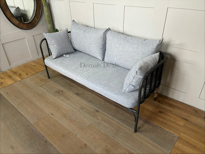 John Lewis Chevron Garden Outdoor 2 Seater Sofa Grey