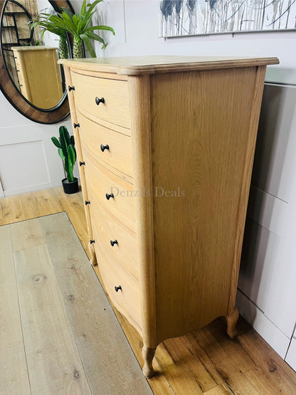 John Lewis Louis 5 Drawer Chest, Oak Rep £899