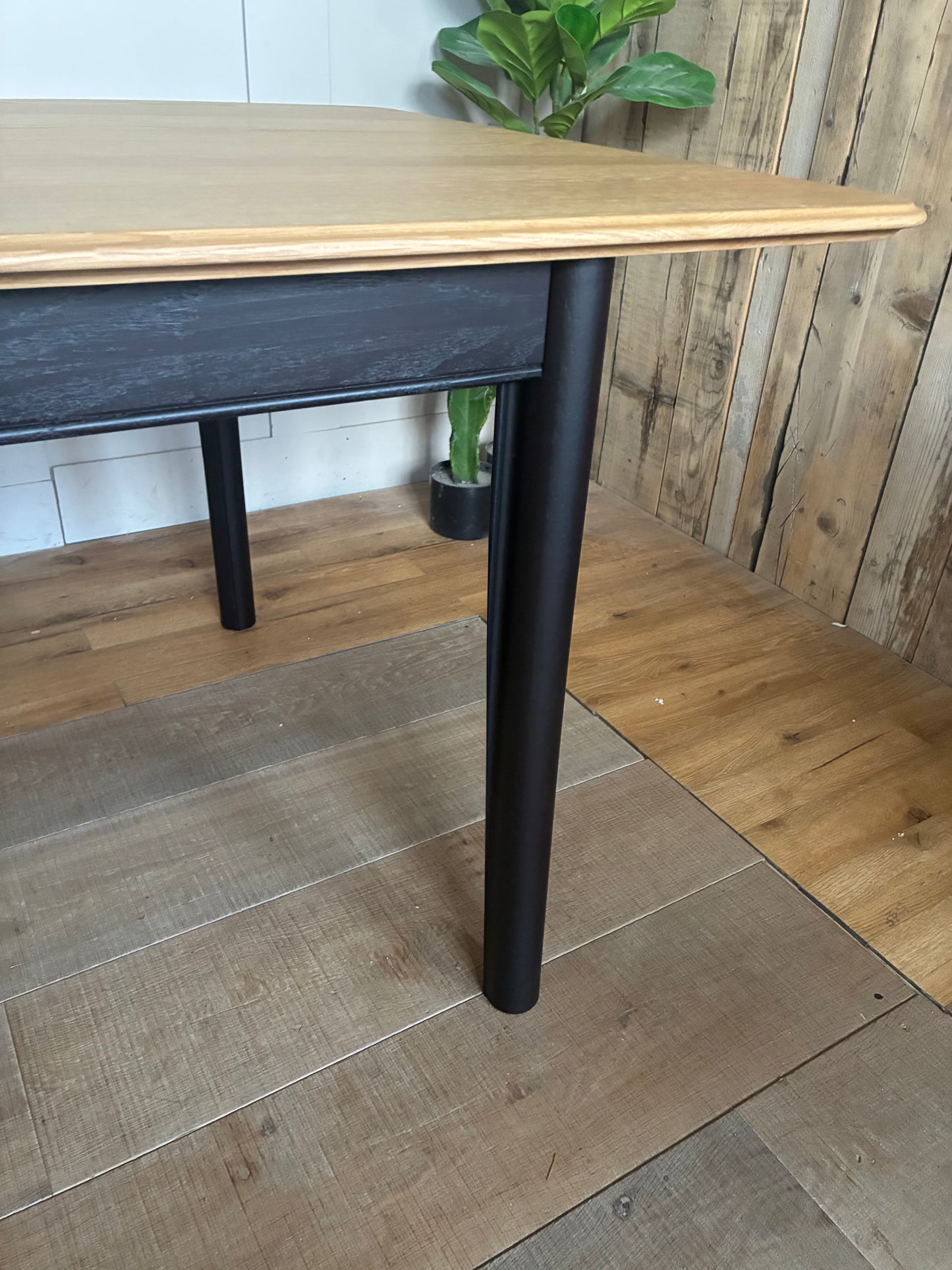 John Lewis Stanton Extending Dining Table, Oak/Black Rrp £799