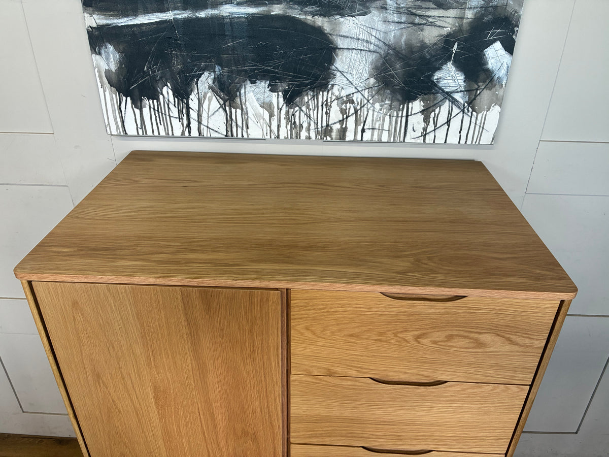 John Lewis Bow 5 Drawer Low Wardrobe, Natural Rrp £699 R43