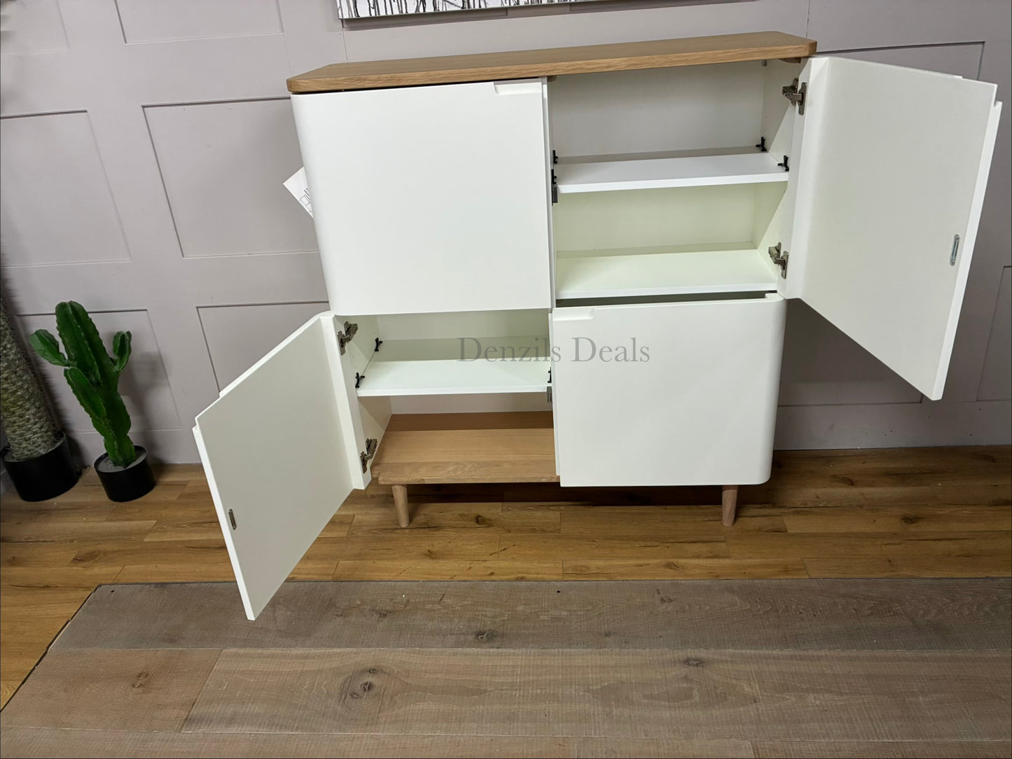 John Lewis Ebbe Gehl for John Lewis Mira Storage Cabinet, White/Oak RRP £750