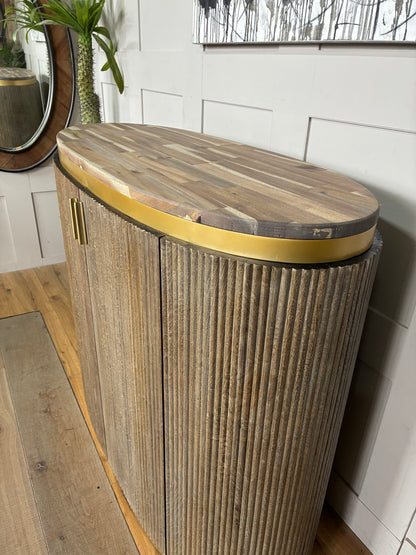 Astley Oval Home Bar Cabinet Rrp £1499 F2