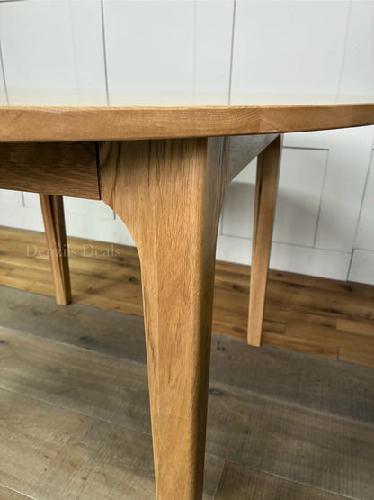 OAK ROUND DINING TABLE 120CM DURHAM NATURAL  By OAK FURNITURELAND Rrp £580