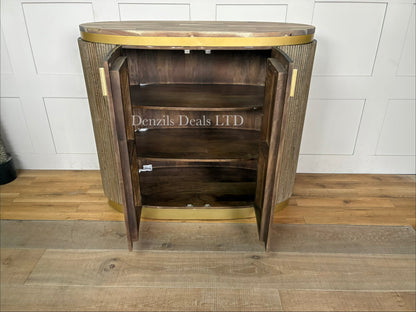 Astley Oval Home Bar Cabinet Rrp £1499 F2