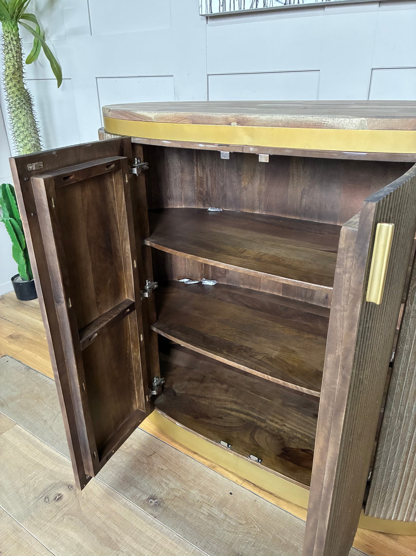 Astley Oval Home Bar Cabinet Rrp £1499 F2