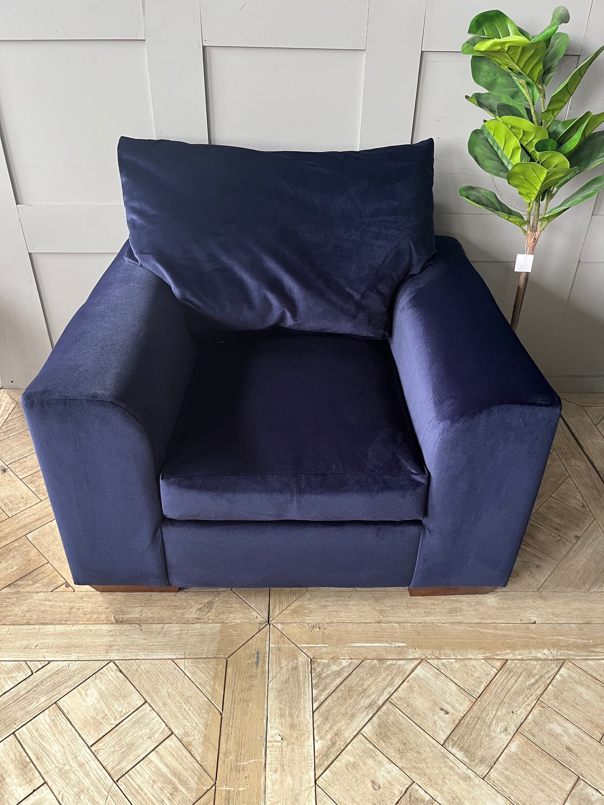 Clara Velvet Pillow Back sofa set of 3 Seater Sofa and armchair