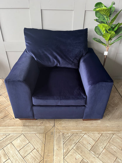 Clara Velvet Pillow Back sofa set of 3 Seater Sofa and armchair