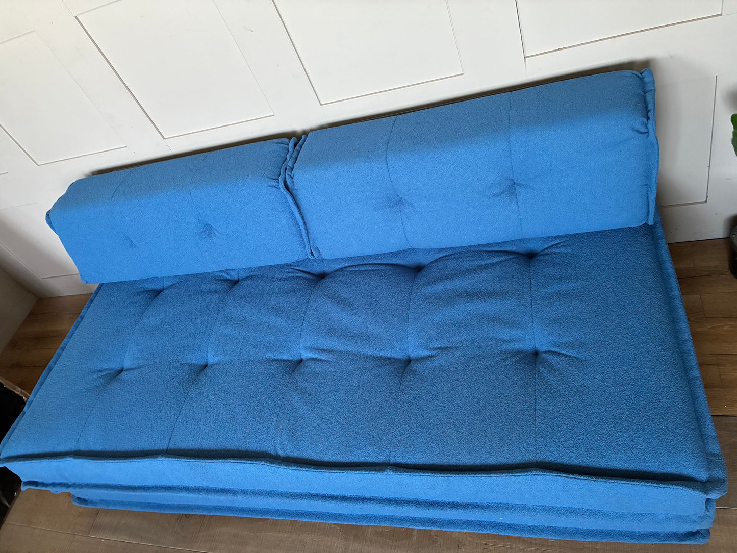 Contemporary blue Macy double sofa bed