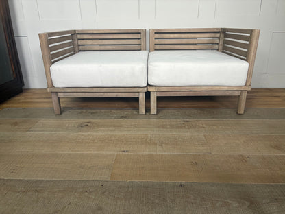John Lewis Coast Eucalyptus Wood Garden Corner Unit Chairs Wood Rrp £598